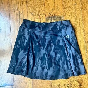 Dona Jo Black Camouflage A-Line Tennis Skirt / Skort